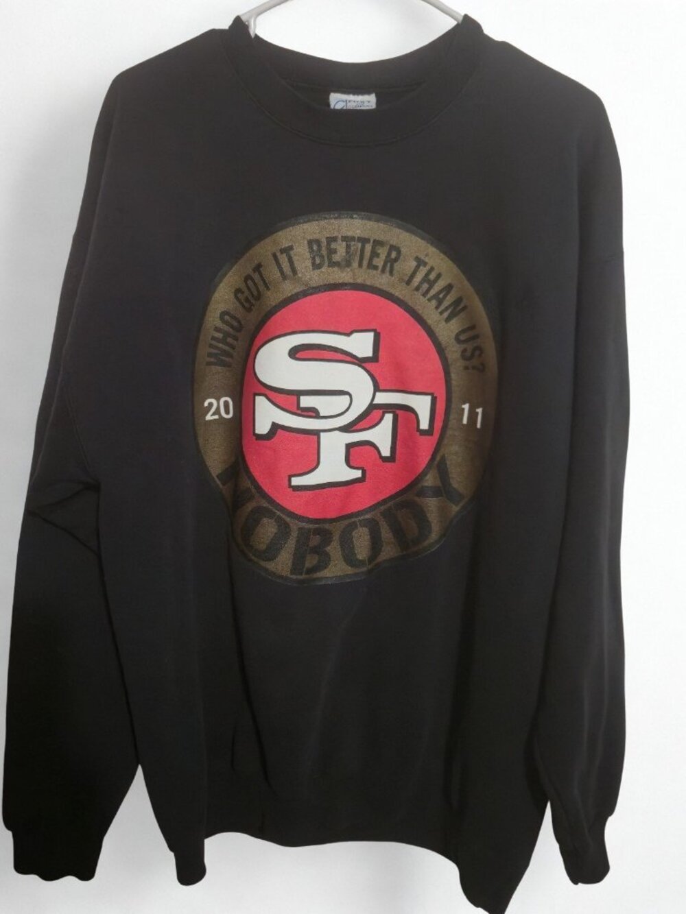 Vintage 2011 San Francisco 49ers Crewneck Sweatshirt Black NFL